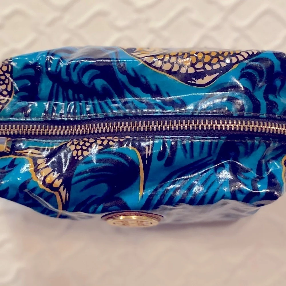 Tory Burch Blue Clutch Patterned